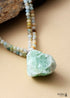 Boho Necklace, Bijou Amazonite Beaded Choker